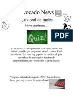 Avocado News: Quiz Oral de Inglés