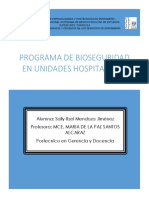 Programa de Bioseguridad en Unidades Hospitalaria