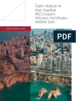 Gain Status in The Market: RICS Expert Witness Certificate - Middle East