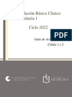 Articulación Básico Clínico Comunitaria 1 Ciclo 2022: Guía de Actividades 2 Célula 1 y 2