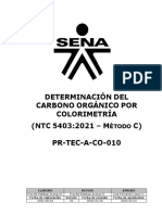 Pr-Tec-A-Co-010 - Procedimiento Carbono Orgánico