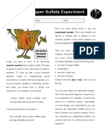 Secondary Copper Sulfate Experiment