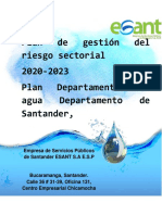 Plan de Gestión Del Riesgo Sectorial 2020-2023 Plan Departamental de Agua Departamento de Santander