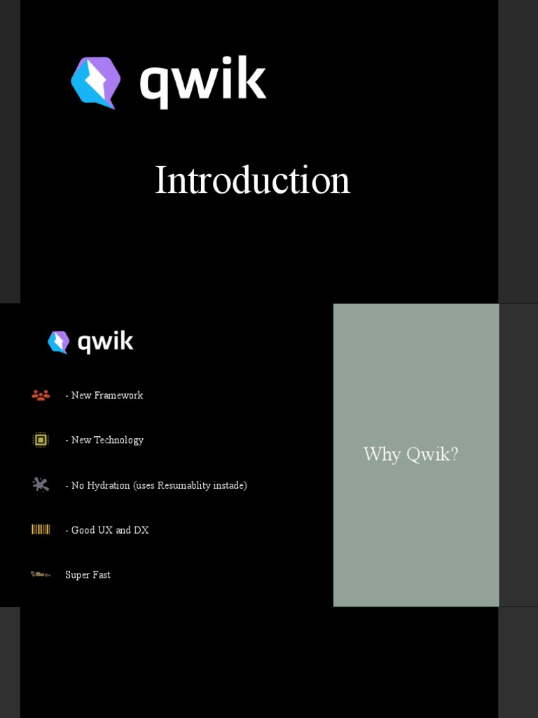 Qwik Framework Overview and Features | PDF | Computers