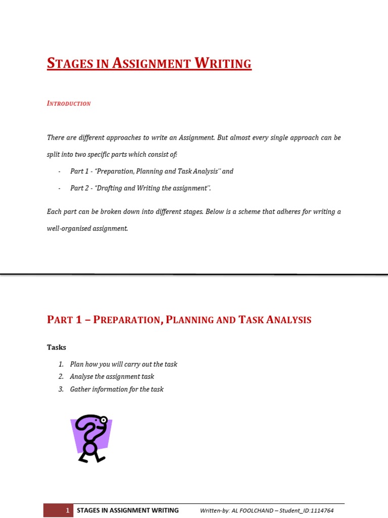 Stages of Effective Assignment Writing | PDF | Proofreading | Analysis