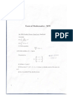 Exam of Mathematics - MFE