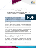 Guia Paso 4 - La Calorimetría y Las Leyes de La Termodinámica