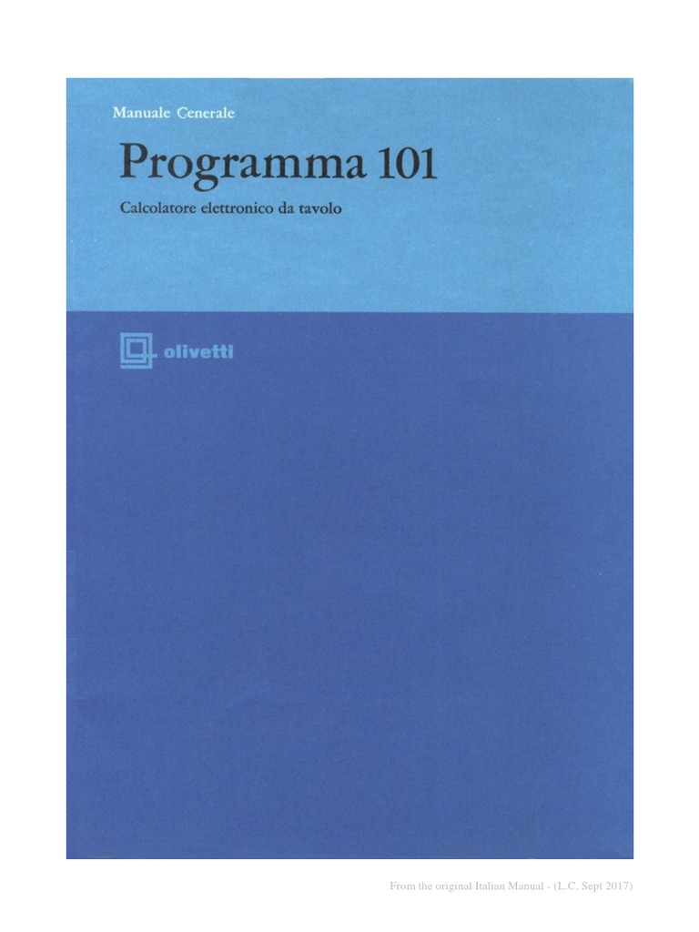 P101 Manuale Generale | PDF