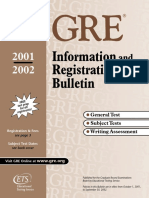 GRE Information & Registration Bulletin 2001-02