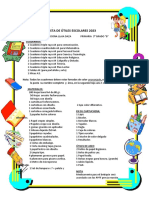 Lista de Útiles Escolares 3 B