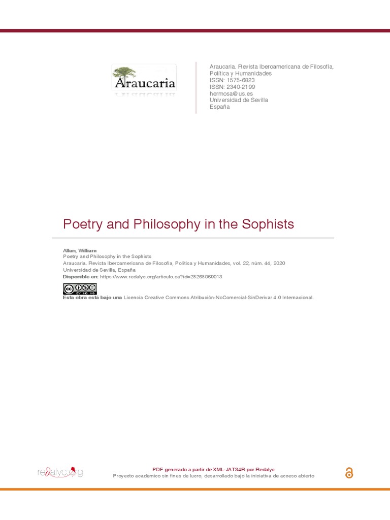 Poetry and Philosophy in The Sophists | Download Free PDF | Plato | Poetry