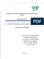 Thème de Stage: L'Office de La Formation Professionnelle Et de La Promotion Du Travail Royaume Du Maroc