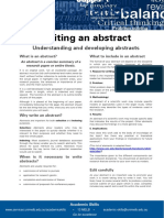 Writing An Abstract: Understanding and Developing Abstracts