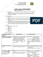 Thoracic and Lung Assessment: College of Nursing and Allied Health Sciences Maasin City, Southern Leyte