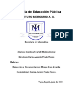 Secretaria de Educación Pública: Instituto Mercurio A. C