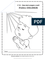 Para Colorir: - Deus Dará Coragem A Você!