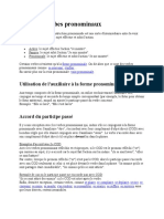 Liste Des Verbes Pronominaux: Utilisation de L'auxiliaire À La Forme Pronominale