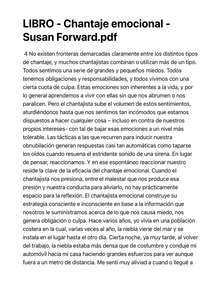 (PDF) LIBRO - Chantaje Emocional - Susan Forward - PDF - DOKUMEN - TIPS ...