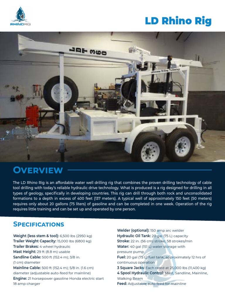 LD Rhino Two Pager | PDF | Drilling Rig | Oil Well