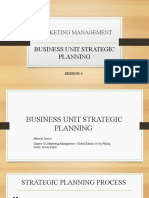 Marketing Management: Business Unit Strategic Planning