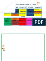 Horario Escolar 4to Grado 2023