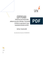 Certificado de conclusão de curso online de TI
