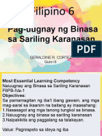 Filipino 6: Pag-Uugnay NG Binasa Sa Sariling Karanasan