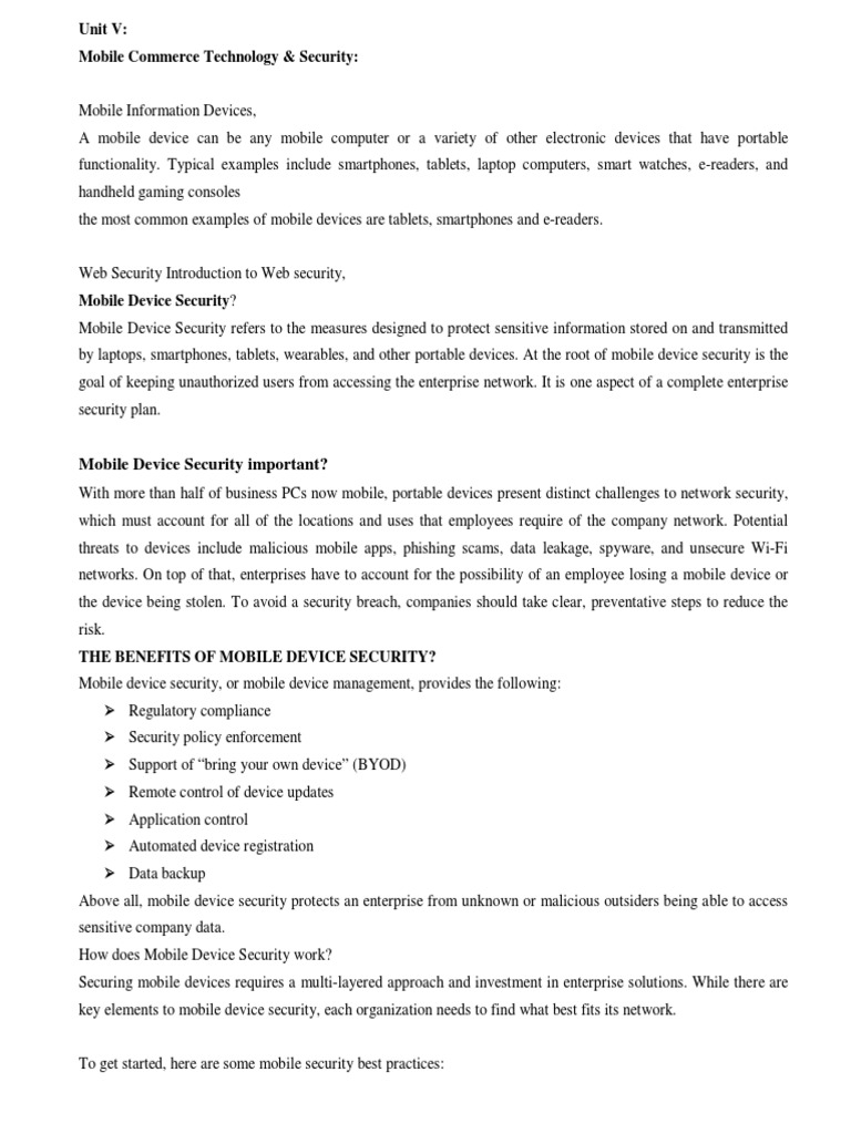 Mobile Device Security Important? | PDF | Security | Computer Security image.