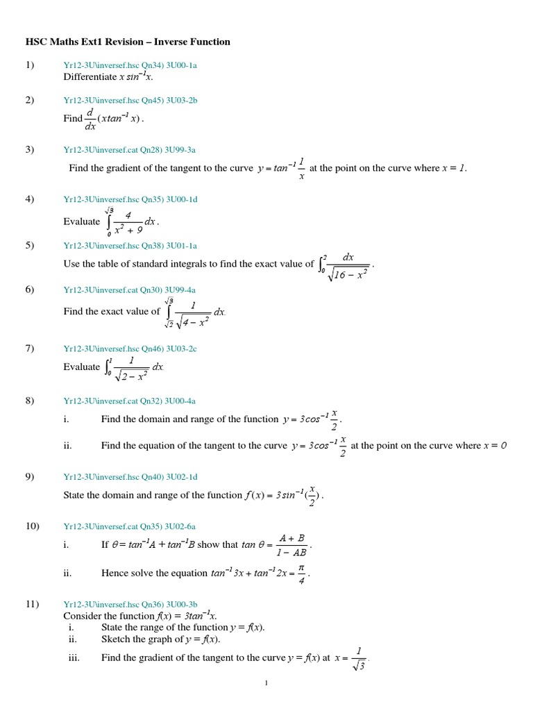 A Comprehensive Review of Inverse Functions and Their Applications in ...