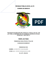 Inconstitucionalidad Del Artculo 10 de La Ley Nro 70000000