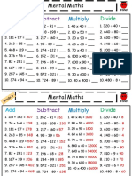 Grade 6 Mental Maths Worksheet 3