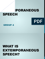 Extemporaneous Speech: Group 4