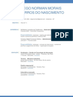 Currículo Diego Norman Morais Barros - Tecnologia da Informação