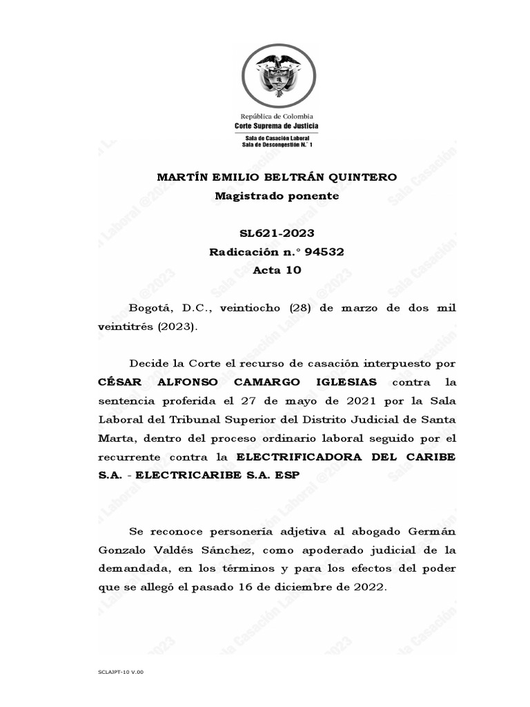 SL621 2023 | PDF | Sentencia (ley) | Caso de ley