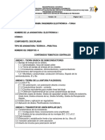 Electrónica I Contenidos y Criterios de Evaluación