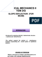 Technical Mechanics Ii TEM 243: Slope Deflection (For Beam)