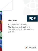 The Birkman Method vs. Myers Briggs Type Indicator MBTI