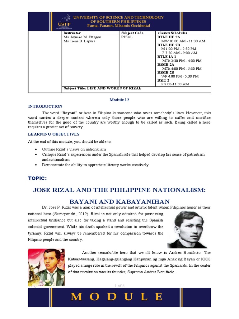 Dr. Jose Rizal's Contributions to Philippine Nationalism Through ...