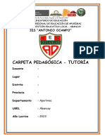 Carpeta pedagógica de tutoría del IES Antonio Ocampo de Apurímac