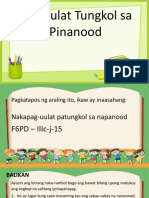Pag-Uulat Tungkol Sa Pinanood