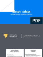 AIESEC values and learning objectives