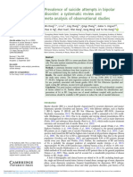 Prevalence of Suicide Attempts in Bipolar Disorder A Systematic Review and Metaanalysis