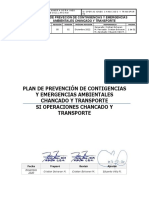 SICHT-PEA-1009 Plan de Prevención de Contingencias y Emergencias Ambientales Chancado y Transporte
