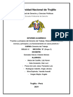 Informe - Fuentes y Principios Del Derecho Laboral - Sección B Iv Ciclo