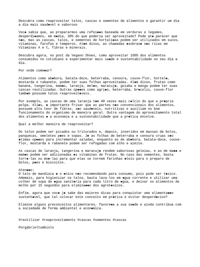 Descubra Como Reaproveitar Talos, Cascas e