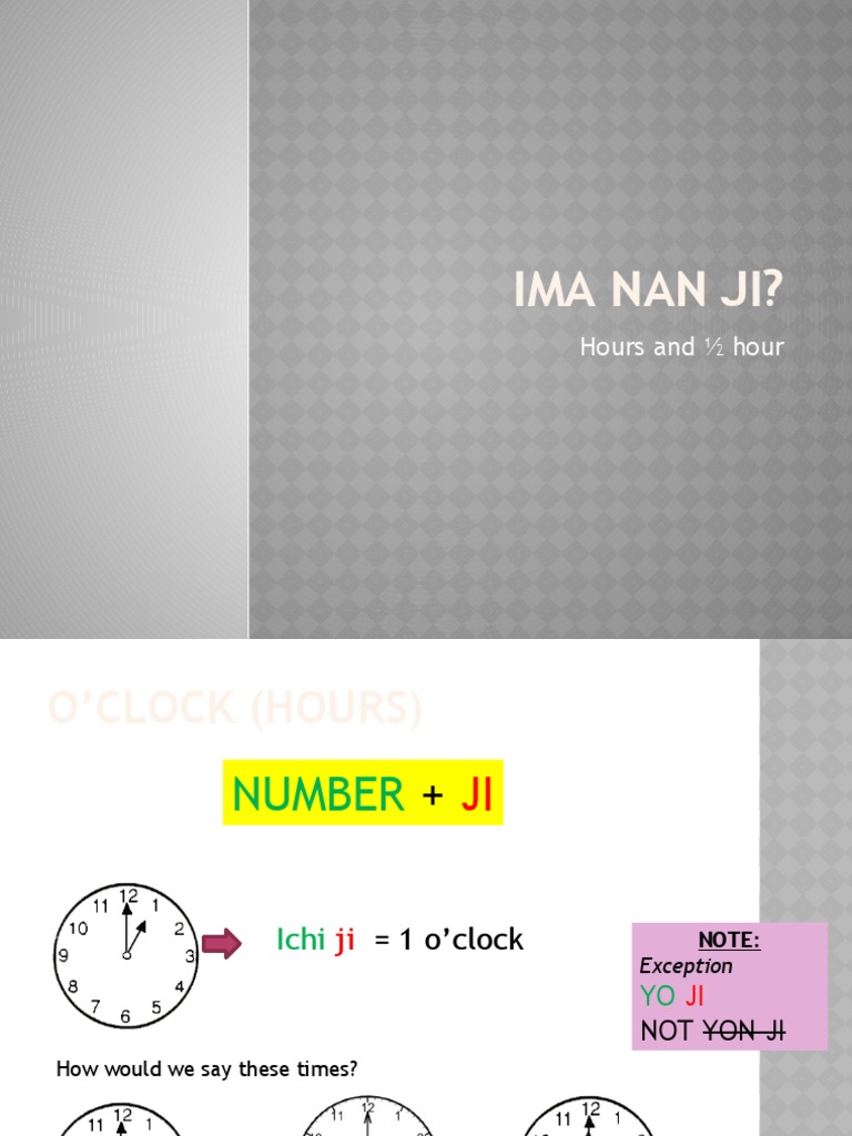 Understanding Japanese Time Expressions | PDF