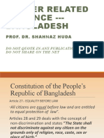 Gender Related Violence - Bangladesh: Prof. Dr. Shahnaz Huda
