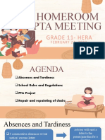 Homeroom Pta Meeting: Grade 11-Hera
