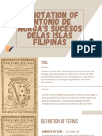 Annotation of Antonio de Morgas Sucesos de Las Islas Filipinas