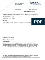 Report Name:: National Food Safety Standard of Food Additive Vegetable Carbon Notified To WTO